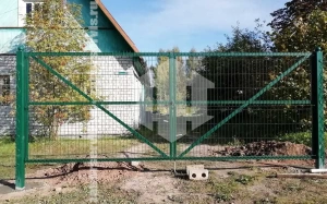 Забор из сетки рабицы с проволокой 76 метров