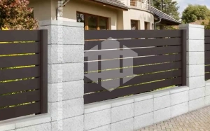 Каменный забор для частного дома 70 метров