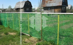 Забор из пластиковой сетки рабицы 70 метров