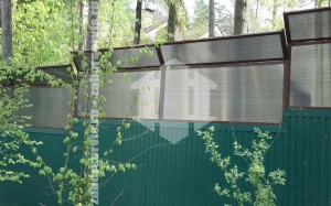 Забор из поликарбоната комбинированный 85 метров