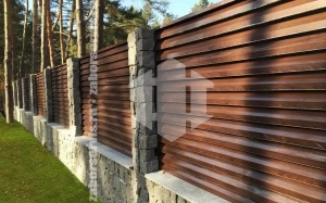 Забор жалюзи деревянный 82 метра
