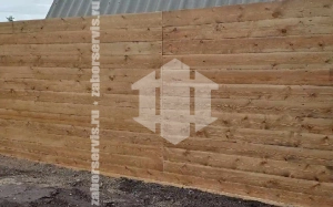 Горизонтальный деревянный забор 40 метров