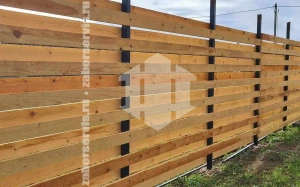 Горизонтальный деревянный забор 75 метров