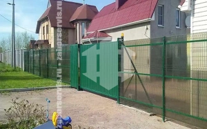 Забор из поликарбоната комбинированный 65 метров