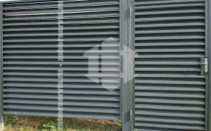 Металлический секционный жалюзи забор 75 метров