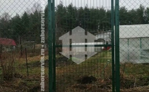 Забор из сетки рабицы с проволокой 38 метров