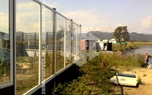 Забор из монолитного поликарбоната 75 метров