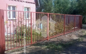 Сварной забор с распашными воротами 30 метров