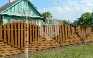 Декоративный деревянный забор 70 метров