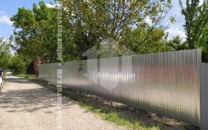 Забор из профнастила оцинкованный 53 метра