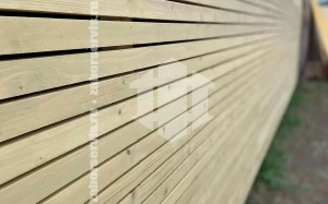 Горизонтальный деревянный забор 70 метров
