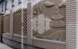 Декоративный деревянный забор 80 метров