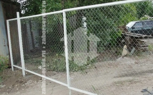 Забор из сетки рабицы в натяг секционный 10 соток