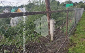 Забор из сетки рабицы на профильном каркасе 88 метров