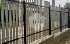 Забор из евроштакетника на ленточном фундаменте 40 метров