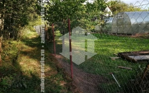 Забор из сетки рабицы в натяг с протяжкой арматуры 60 метров