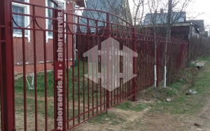 Сварной забор с распашными воротами 40 метров