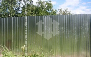 Забор из профнастила оцинкованный 71 метр