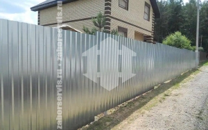 Оцинкованный забор из профнастила 45 метров