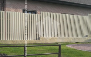 Забор из евроштакетника на ленточном фундаменте 63 метра