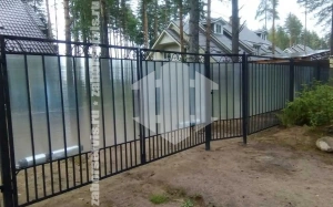Сварной забор с поликарбонатом 70 метров