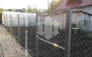 Забор оцинкованный из сетки рабицы 45 метров