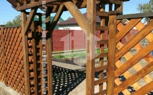 Деревянный решетчатый забор 80 метров
