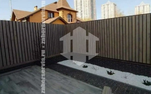 Забор деревянный с ленточным фундаментом 30 метров