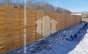 Плетеный деревянный забор 70 метров