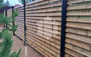 Забор жалюзи деревянный 84 метра