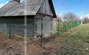 Забор из сетки рабицы в натяг с протяжкой арматуры 150 метров