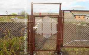 Забор из сетки рабицы в натяг секционный 128 метров