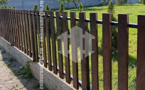 Забор деревянный с ленточным фундаментом 35 метров