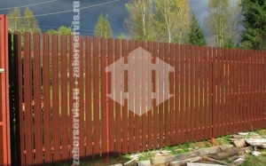 Забор из металлического штакетника 37 метров