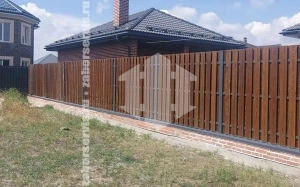 Забор деревянный с ленточным фундаментом 85 метров