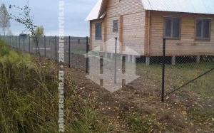 Забор из сетки рабицы в натяг 74 метра