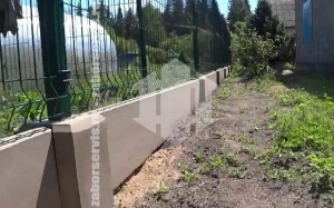 3D забор на ленточном фундаменте 40 метров