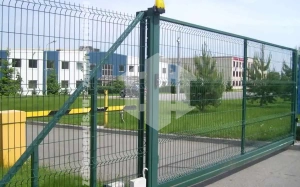 Сварной забор с откатными воротами 74 метров
