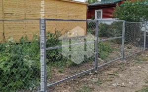 Забор из сетки рабицы на профильном каркасе 60 метров