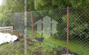 Забор из сетки рабицы в натяг с протяжкой арматуры 100 метров