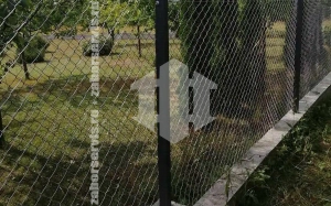 Забор из сетки рабицы на ленточном фундаменте 50 метров