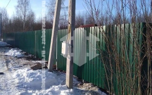 Забор из профнастила зеленый 55 метров