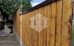 Сплошной деревянный забор 50 метров